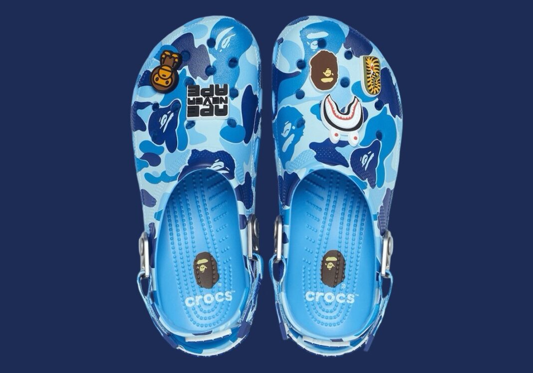 BAPE X CROCS CLASSIC CLOG BLUE