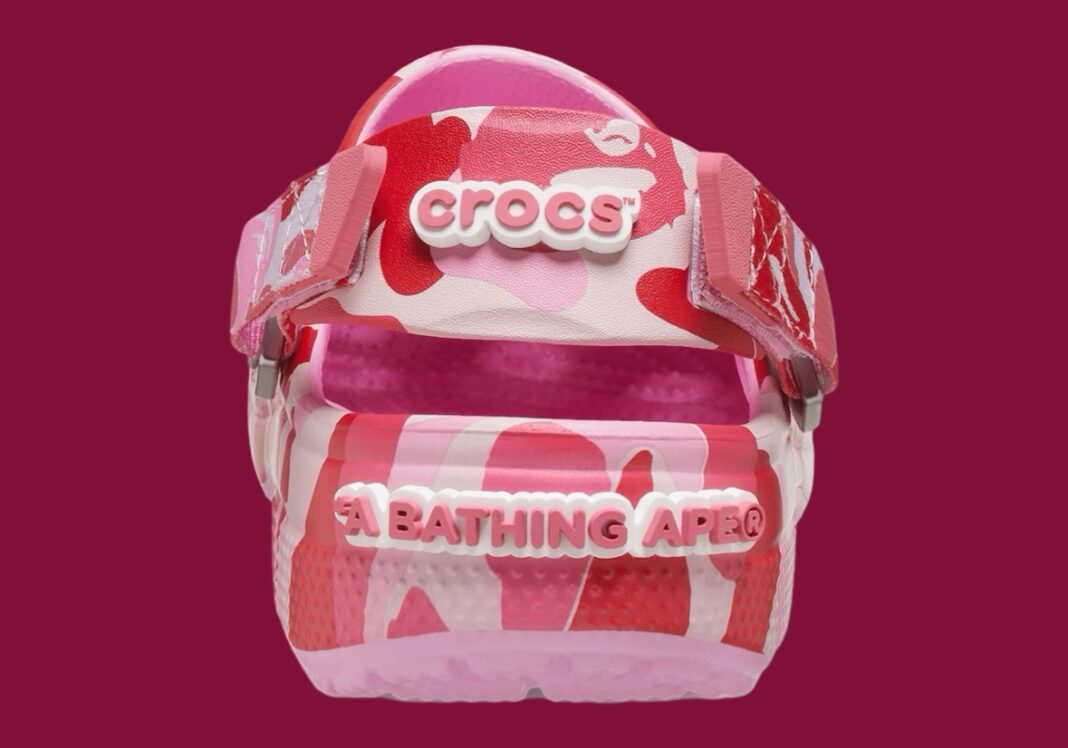 BAPE X CROCS CLASSIC CLOG PINK
