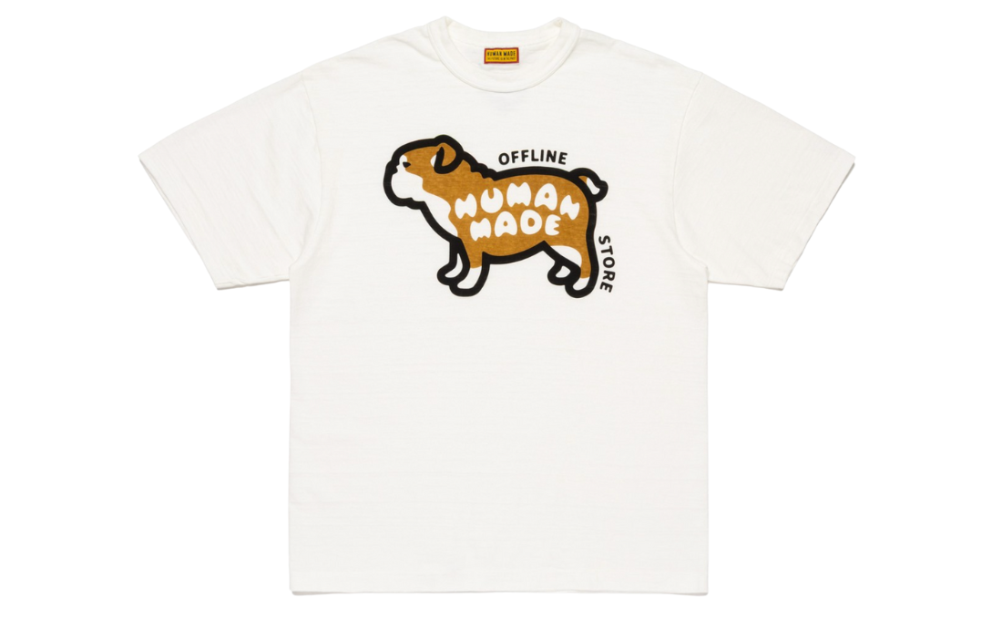 HUMAN MADE BULLDOG SHIRT WHITE