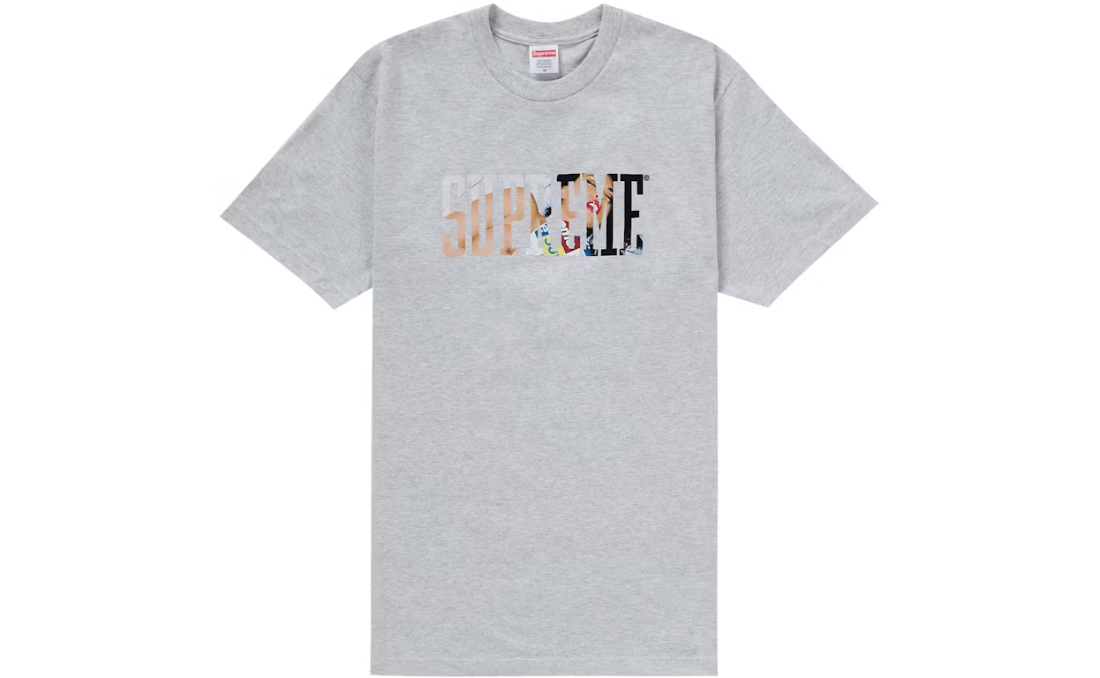 Supreme tee grey on sale
