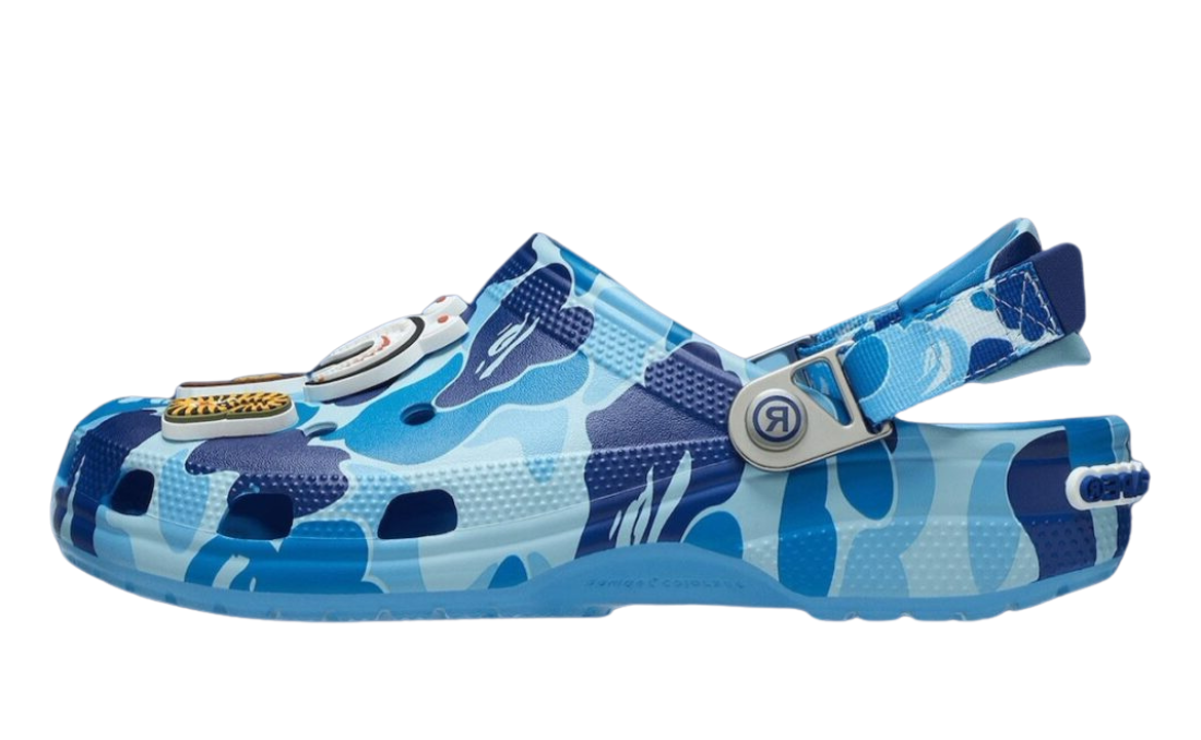 BAPE X CROCS CLASSIC CLOG BLUE