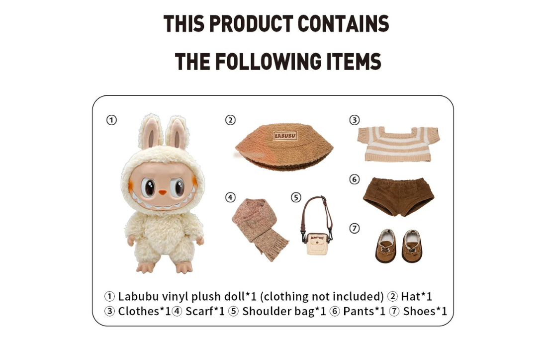 THE MONSTERS - DRESS BE LATTE Vinyl Plush Doll