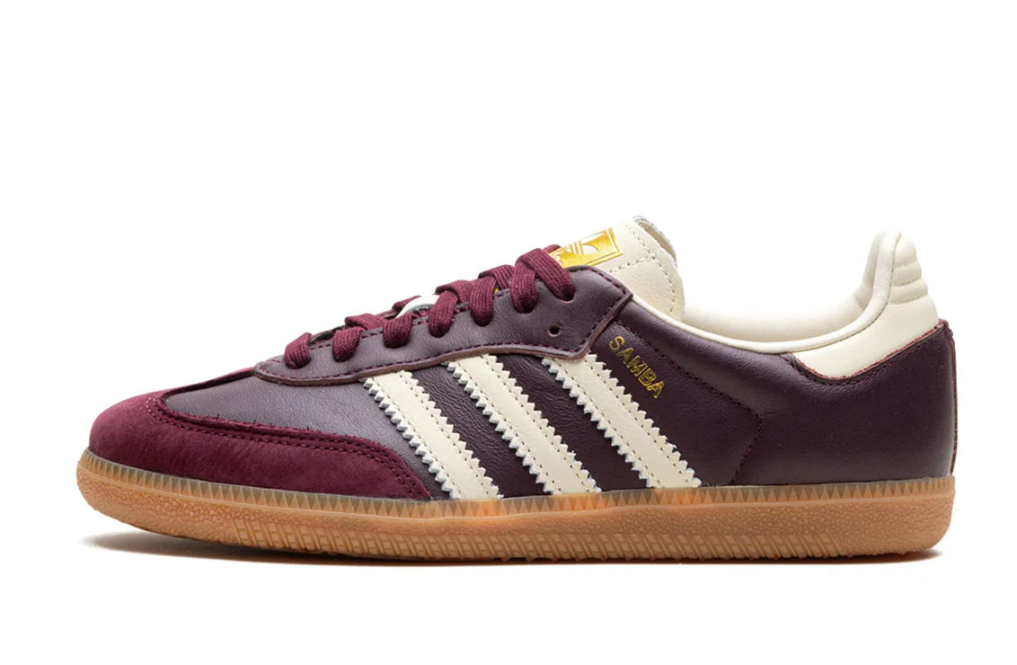Adidas Samba OG Maroon Gold Metallic (W)