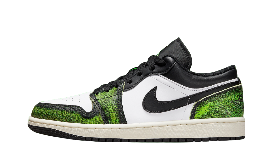 Air Jordan 1 Low Wear Away Electric Green (GS)