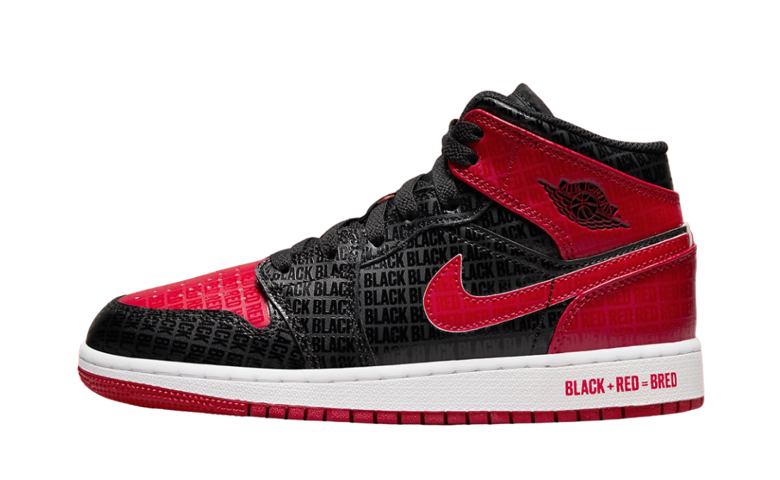 Air Jordan 1 Mid Bred Text (GS)