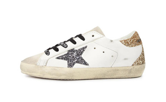 Golden Goose Super-Star Optic White Seedpearl Glitter (W)