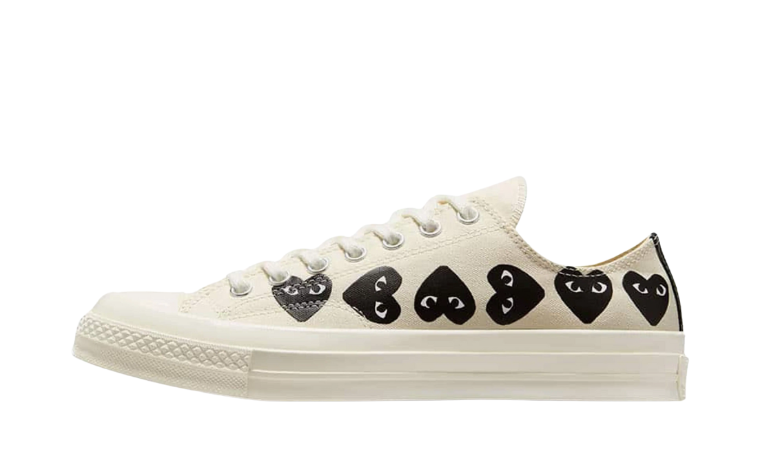 Converse x CDG PLAY Chuck 70 White Multi Heart - Main Image