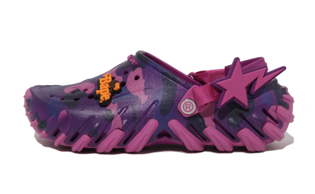 Bape X Crocs Echo Clog Purple