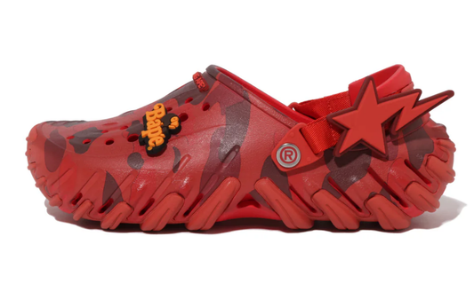 Bape X Crocs Echo Clog Red