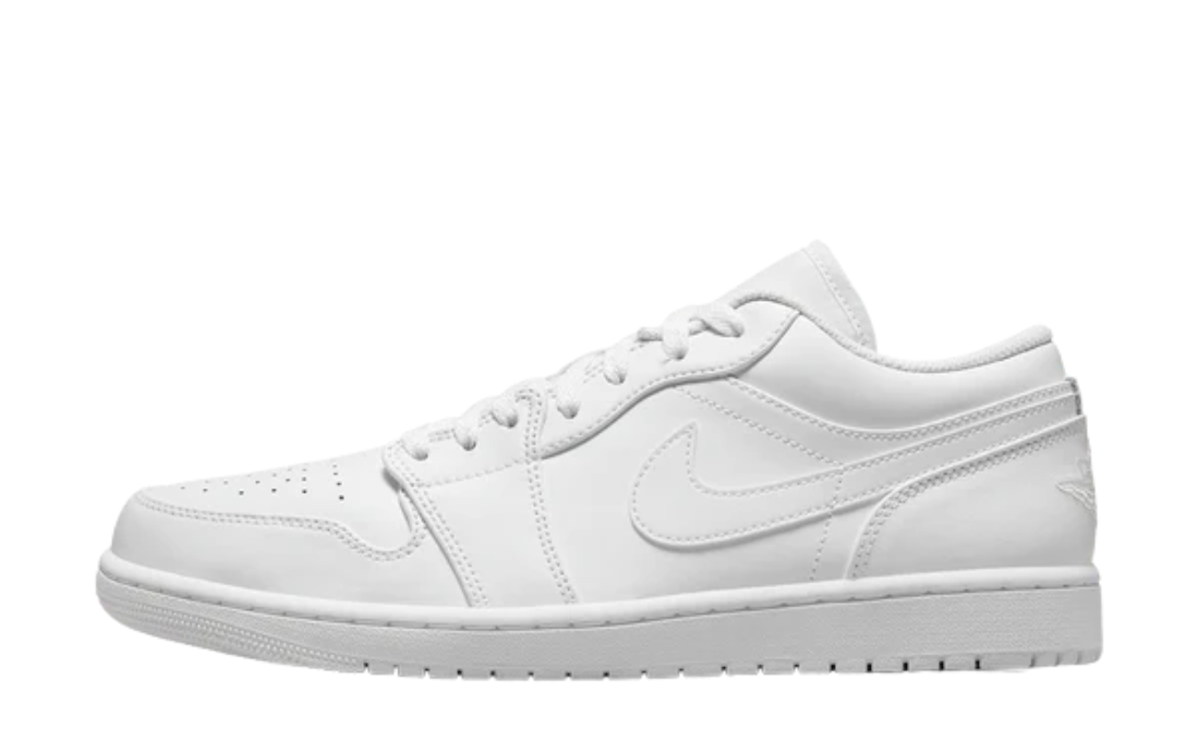 JORDAN 1 LOW TRIPLE WHITE W