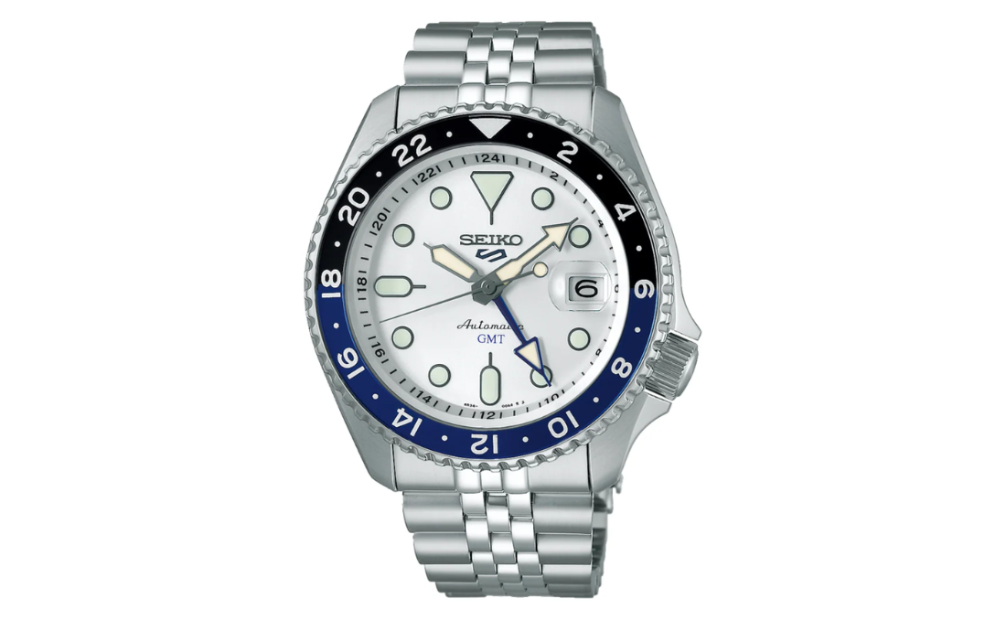 Seiko 5 Sports GMT White Batman JDM SBSC017