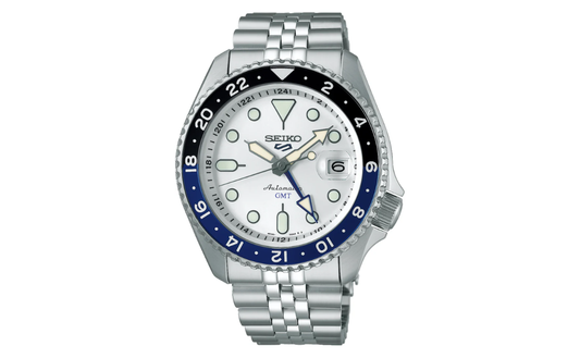 Seiko 5 Sports GMT White Batman JDM SBSC017