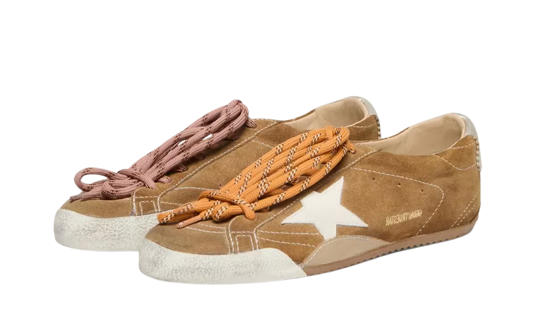 Golden Goose True Star Tobacco Suede White Star Platinum Tab