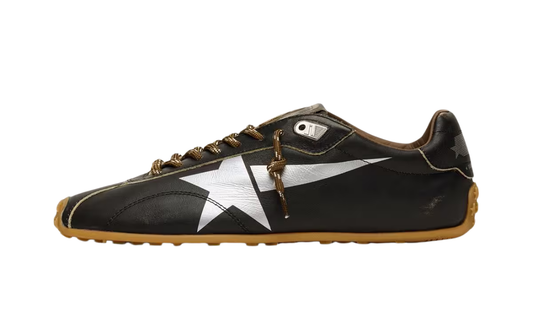 Golden Goose Marathon Speed Black Leather Silver Star