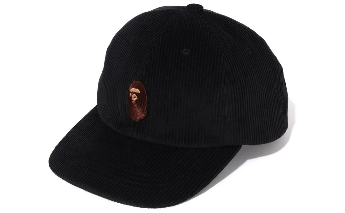 BAPE Ape Head Corduroy Cap Black