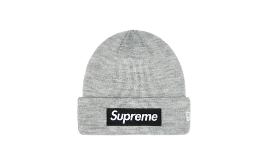 Supreme New Era Box Logo Beanie Gray