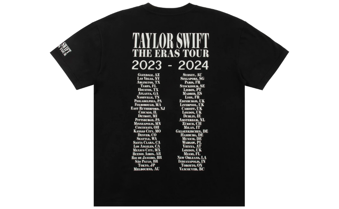 Taylor Swift The Eras Tour T-Shirt Black