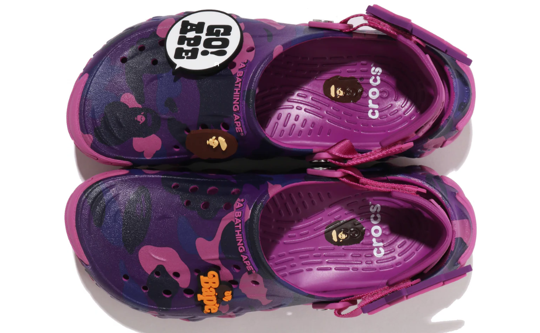 Bape X Crocs Echo Clog Purple