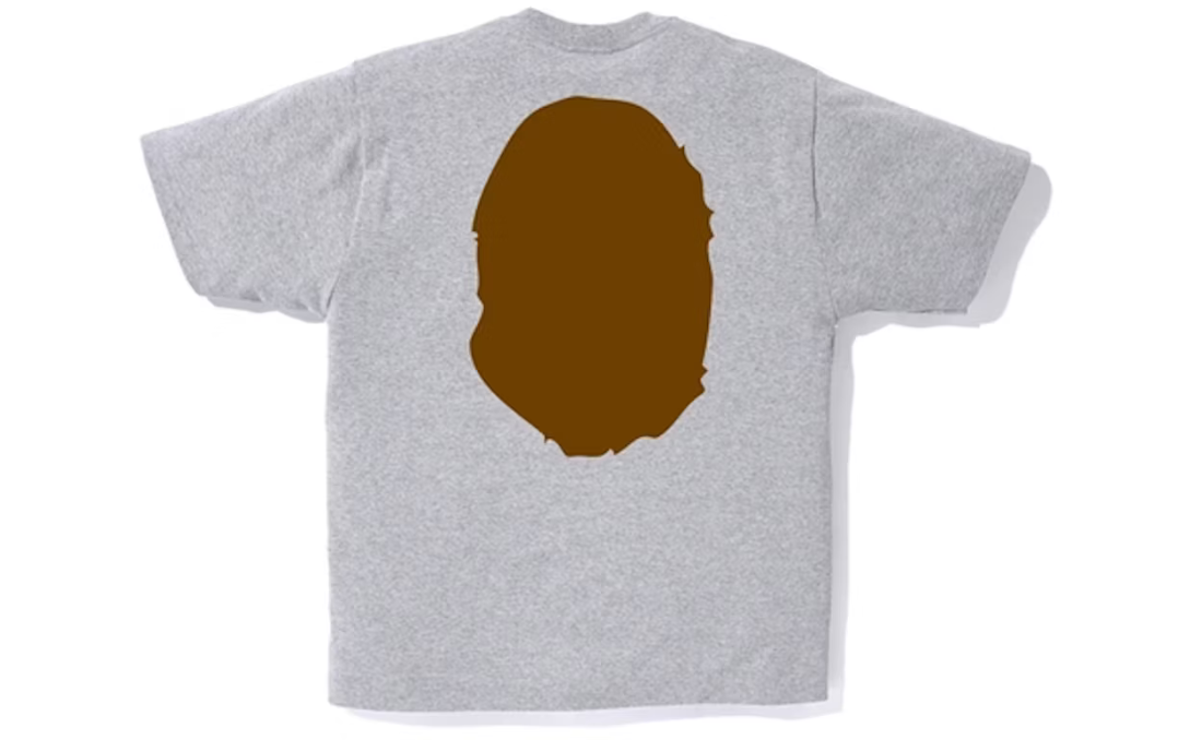 BAPE Big Ape Head Tee Gray