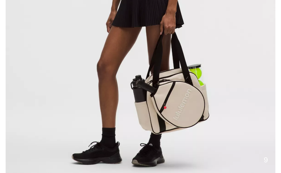 LULULEMON Racket Bag Small 16.5L Cream Black