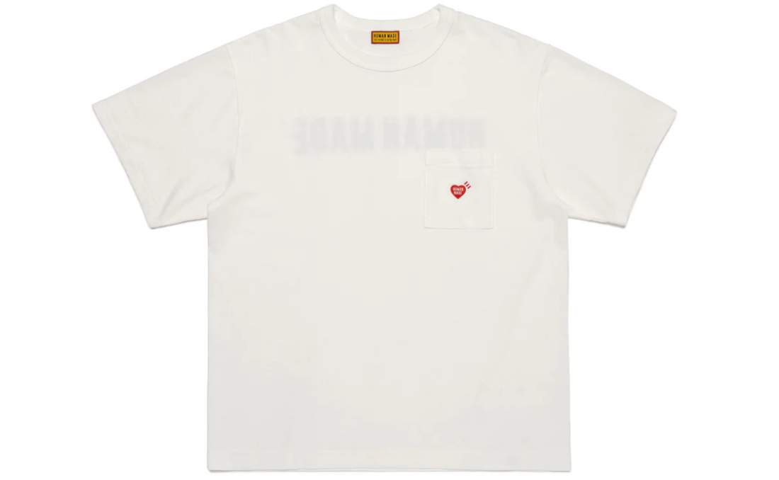 HUMAN MADE POCKET TEE MINI HEART SHIRT WHITE
