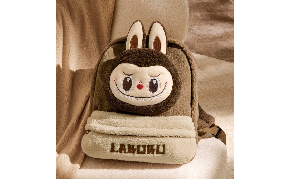 LABUBU Berber Fleece Backpack (Brown)