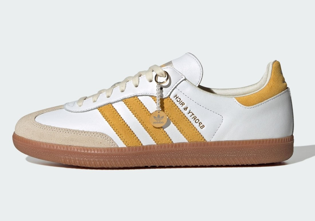 Sporty & Rich x adidas Samba OG Yellow Stripes