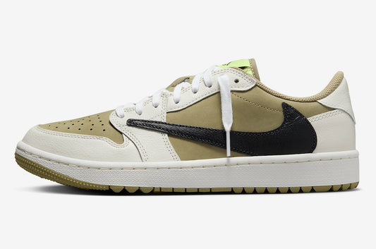 Travis Scott x Air Jordan 1 Low Golf Olive